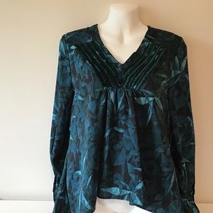 Top XL Green Teal Black NWT Halston